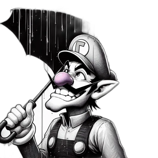 staff, mask, umbrella, hat transparent PNG cut-out