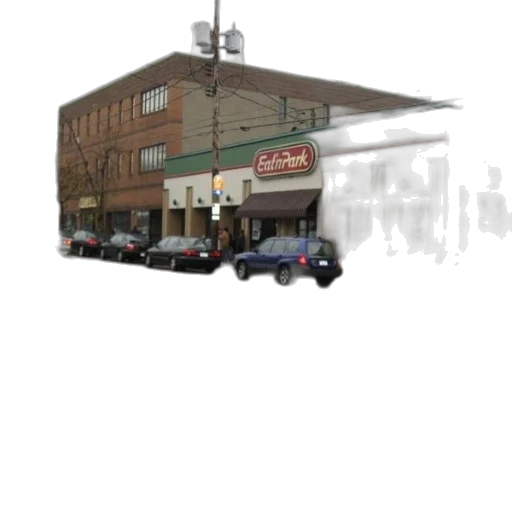 building, car, 3d render, photorealistic transparent PNG cut-out