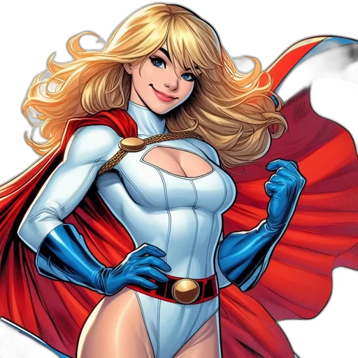 comic book art, concept art, cartoon, female transparent PNG cut-out
