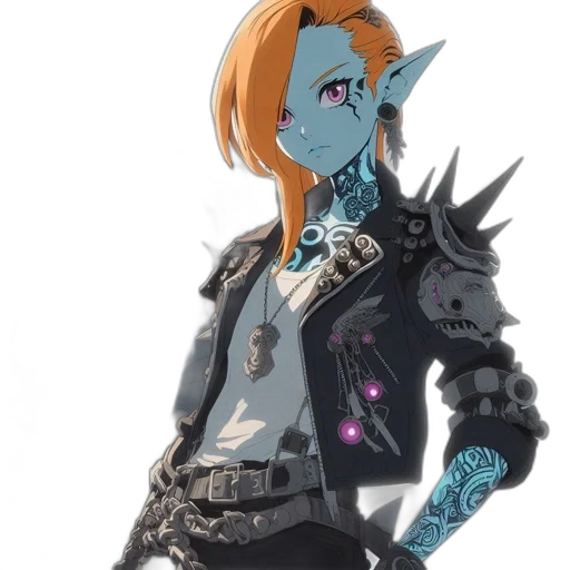 jacket, staff, jewelry, concept art transparent PNG cut-out