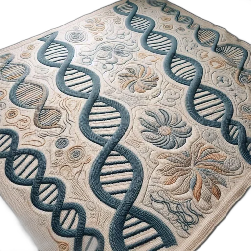 textile, artwork, featuring, dna transparent PNG cut-out