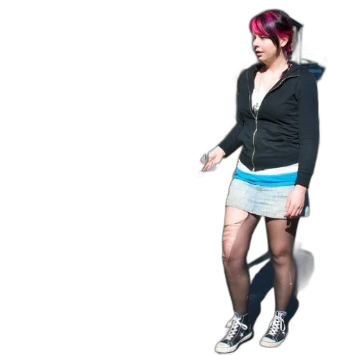 jacket, dress, staff, creature transparent PNG cut-out