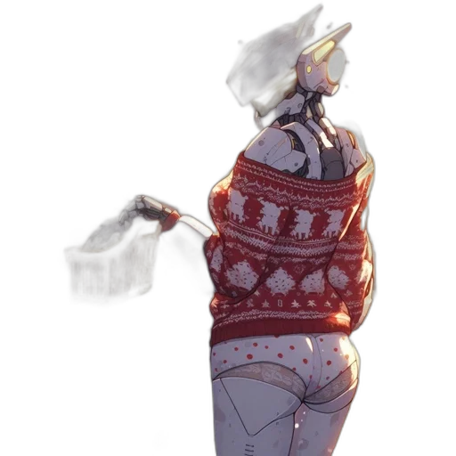jacket, staff, dress, robot transparent PNG cut-out
