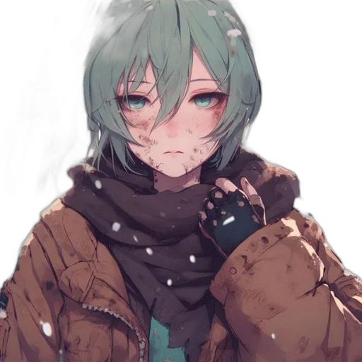 jacket, face, mask, staff transparent PNG cut-out
