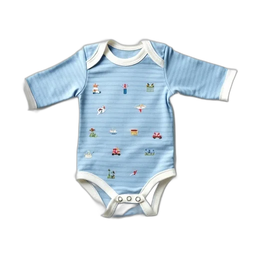baby, blue, onesie, white transparent PNG cut-out