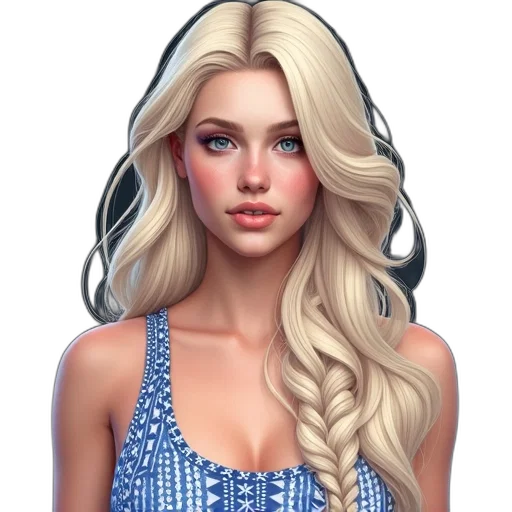 hair, dress, face, jewelry transparent PNG cut-out