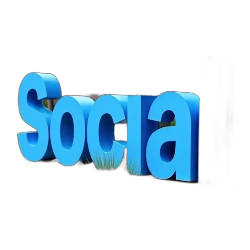 blue, sign, word, social transparent PNG cut-out