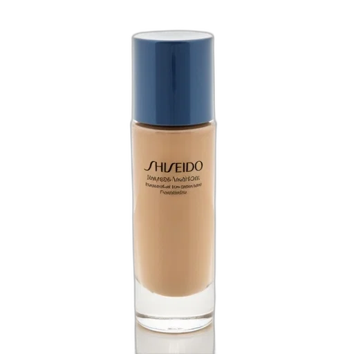 bottle, gold-colored, shiseido, foundation transparent PNG cut-out