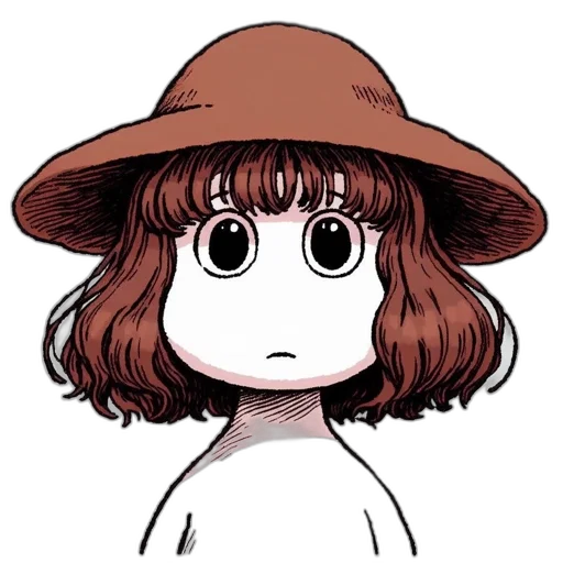 hat, face, hair, creature transparent PNG cut-out