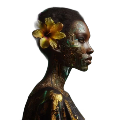 flower, crown, face, mask transparent PNG cut-out