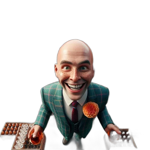 jacket, staff, face, robot transparent PNG cut-out