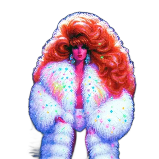 jacket, hair, creature, dress transparent PNG cut-out