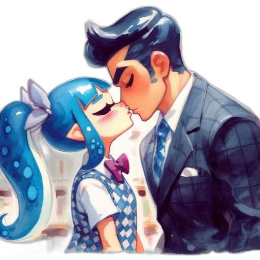 watercolor, anime, cartoon, concept art transparent PNG cut-out