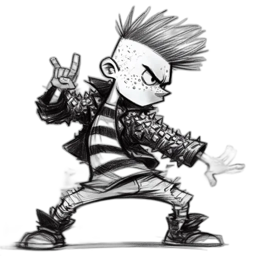 cartoon, comic book art, concept art, cyberpunk transparent PNG cut-out