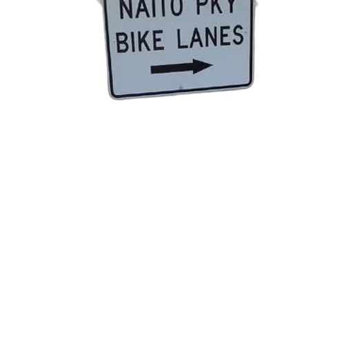 sign, pointing, bike, lanes transparent PNG cut-out