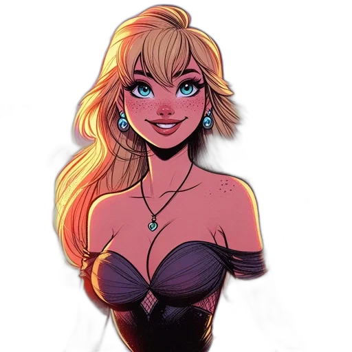 dress, cartoon, concept art, comic book art transparent PNG cut-out