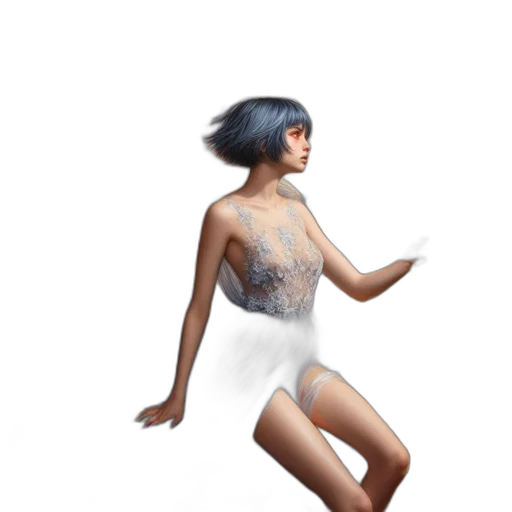 dress, concept art, 3d render, pixel art transparent PNG cut-out