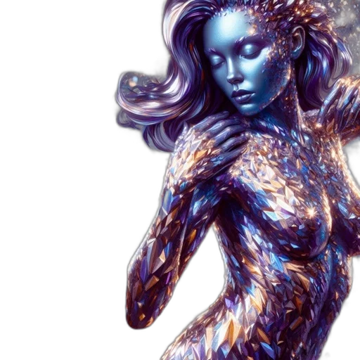 jewelry, dress, hair, fantasy art transparent PNG cut-out