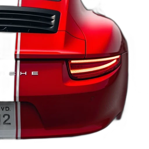 car, photorealistic, 3d render, rear transparent PNG cut-out