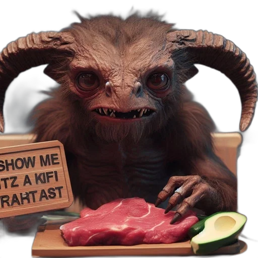 creature, food, animal, face transparent PNG cut-out