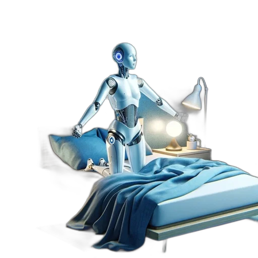 robot, furniture, 3d render, concept art transparent PNG cut-out