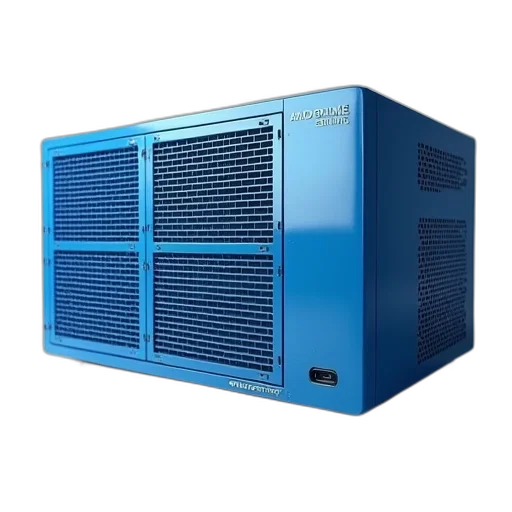 3d render, blue, front, white transparent PNG cut-out