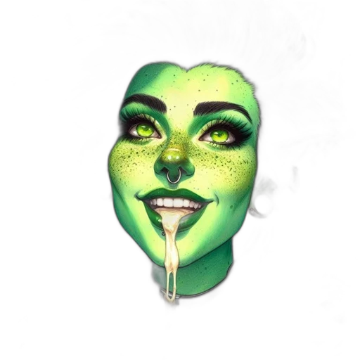 mask, face, creature, staff transparent PNG cut-out