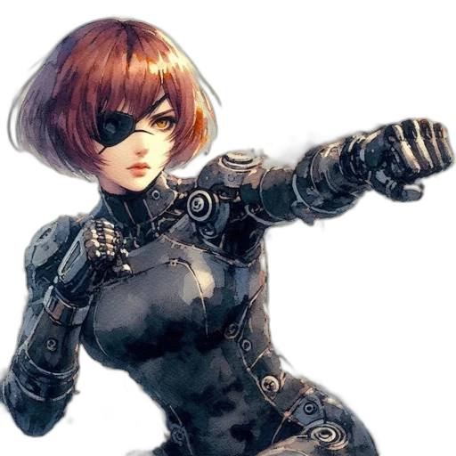 robot, weapon, jacket, concept art transparent PNG cut-out