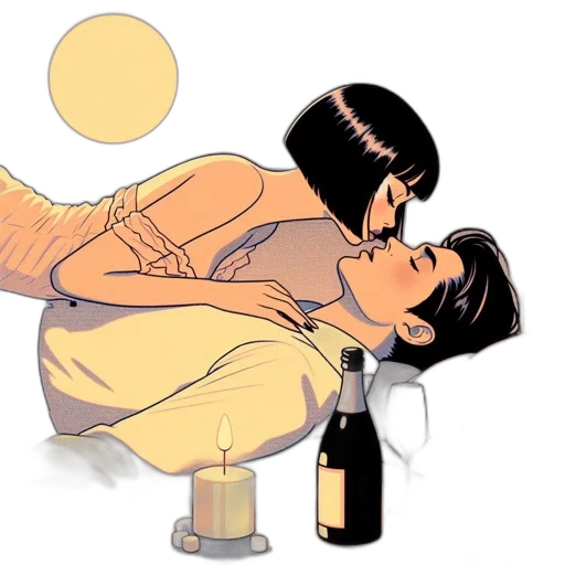concept art, comic book art, sunset, outer space transparent PNG cut-out