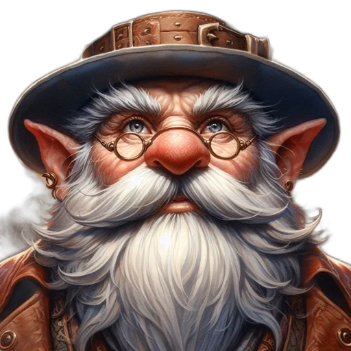 face, staff, hat, fantasy art transparent PNG cut-out