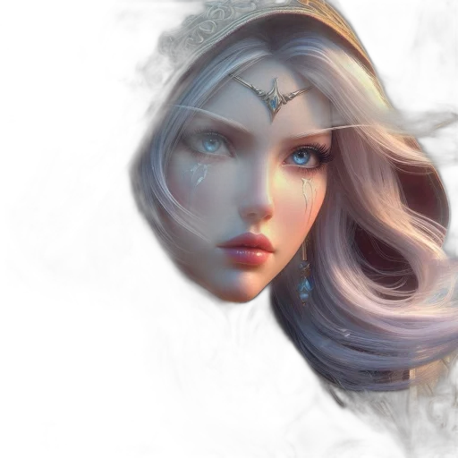 face, mask, crown, fantasy art transparent PNG cut-out