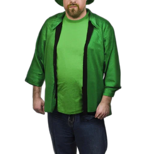 jacket, hat, staff, creature transparent PNG cut-out