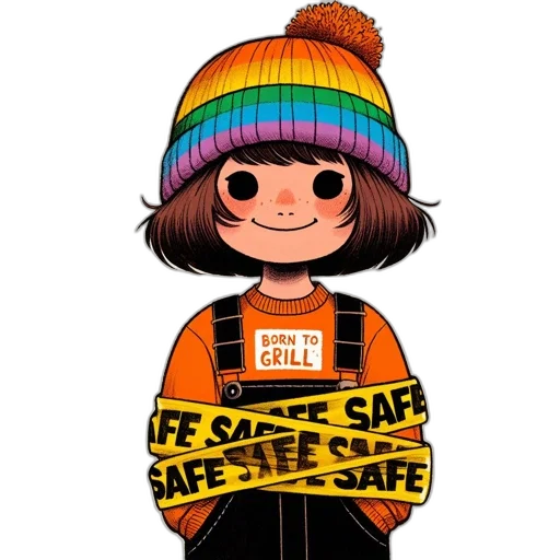 hat, jacket, face, staff transparent PNG cut-out