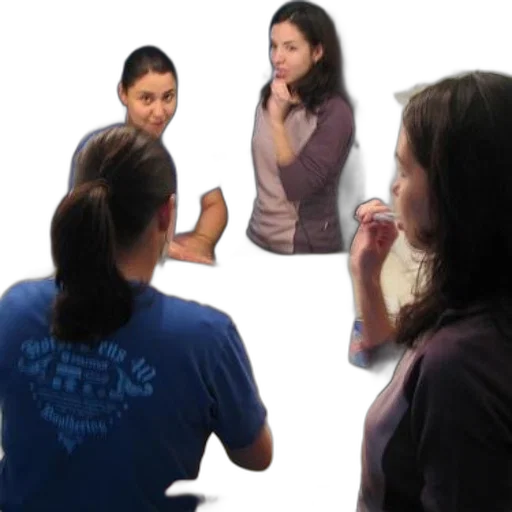 staff, 3d render, two, women transparent PNG cut-out