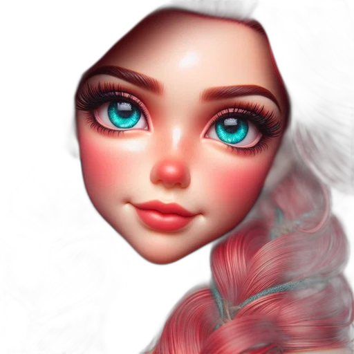 face, jewelry, 3d render, photorealistic transparent PNG cut-out