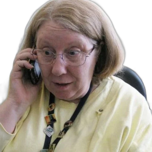staff, woman, short, blonde transparent PNG cut-out