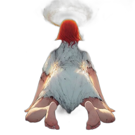 dress, creature, mask, hair transparent PNG cut-out