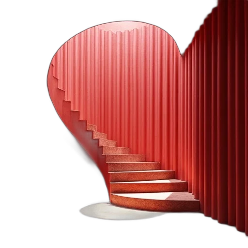 furniture, 3d render, photorealistic, red transparent PNG cut-out
