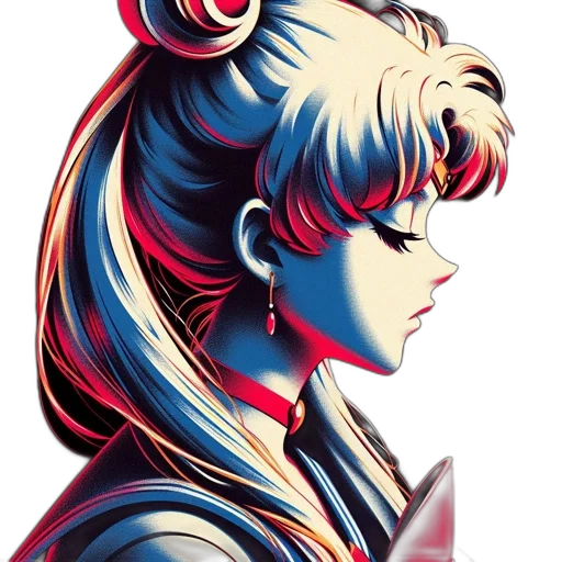 face, hair, robot, jacket transparent PNG cut-out