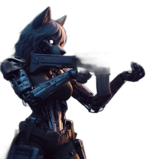 weapon, animal, staff, robot transparent PNG cut-out