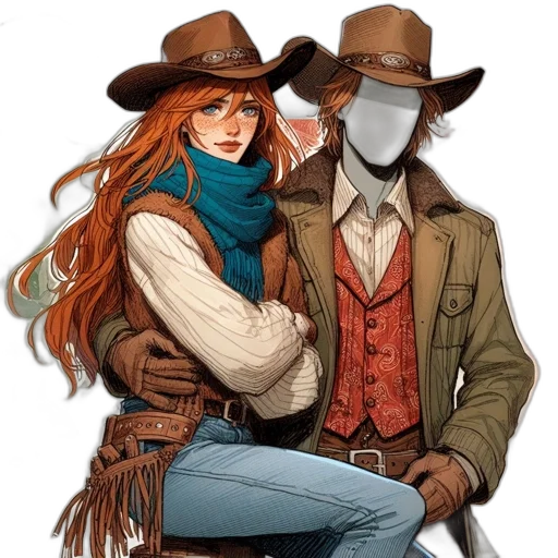 jacket, mask, hat, comic book art transparent PNG cut-out