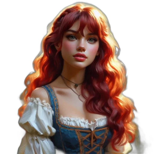 dress, face, crown, fantasy art transparent PNG cut-out