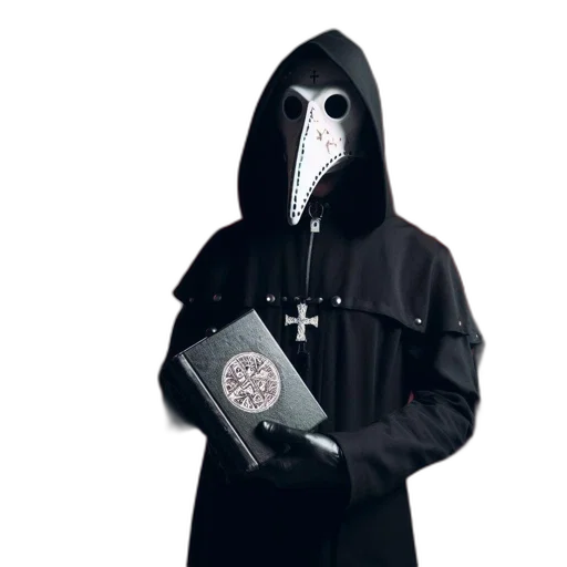 jacket, mask, staff, robot transparent PNG cut-out