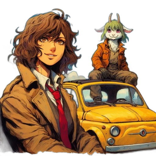 car, jacket, face, mask transparent PNG cut-out