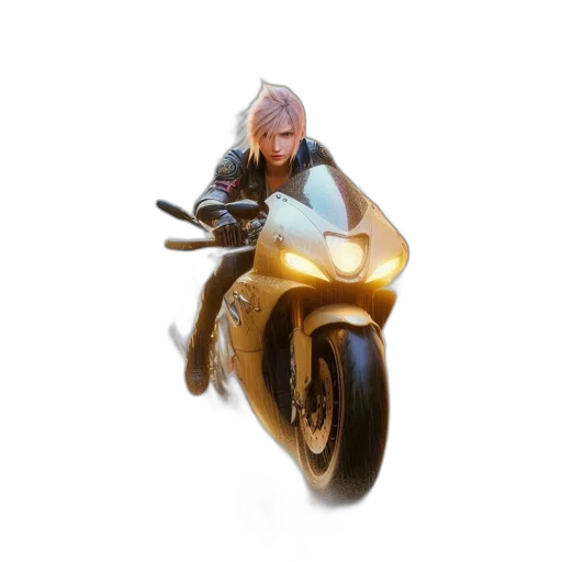 weapon, car, jacket, hair transparent PNG cut-out