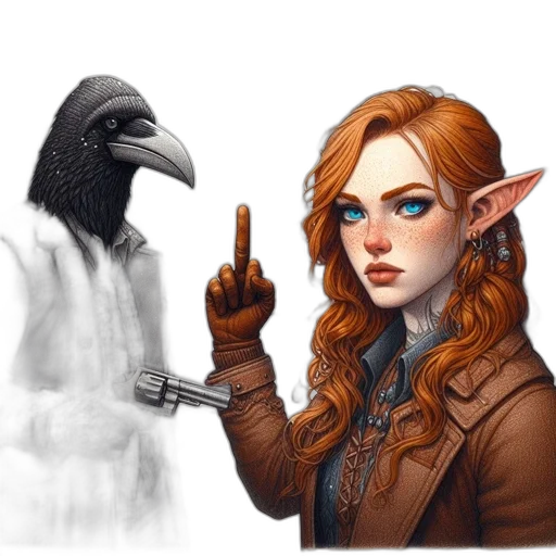 fantasy art, concept art, pixel art, comic book art transparent PNG cut-out