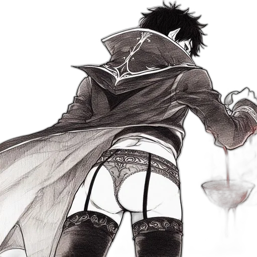 weapon, sword, jacket, staff transparent PNG cut-out