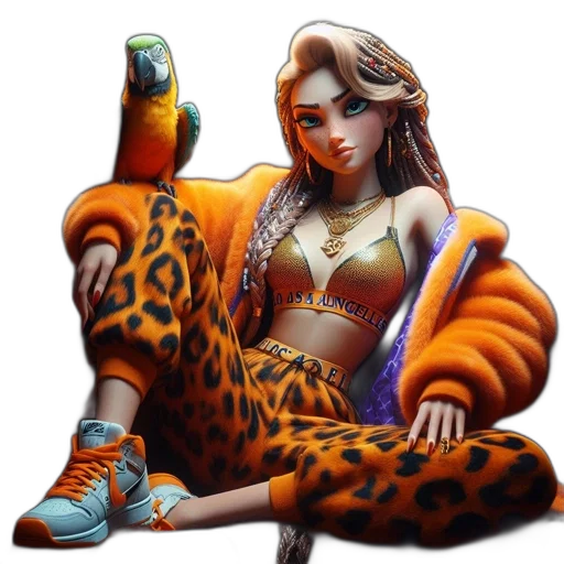 jewelry, dress, animal, fantasy art transparent PNG cut-out