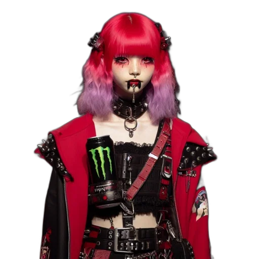 jacket, staff, creature, face transparent PNG cut-out