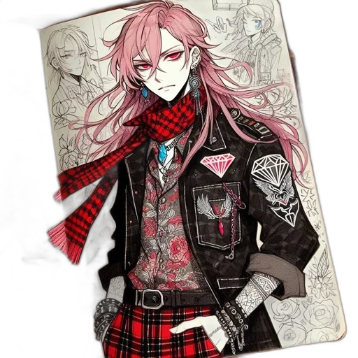 jacket, staff, weapon, concept art transparent PNG cut-out